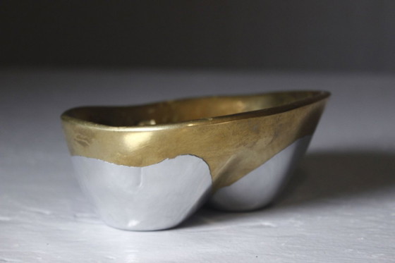 Image 1 of David Marshall Art3 - Messing en aluminium opbergbak, ontwerp uit de jaren 80