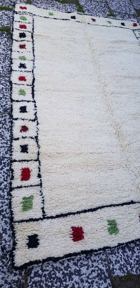 Image 1 of Alfombra bereber de lana anudada a mano, 240 x 152 cm