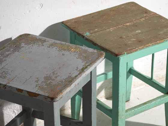 Mesitas de noche antiguas de madera de pino – Europa Central, circa 1940 #1 – Rustic (photo 16 of 40)