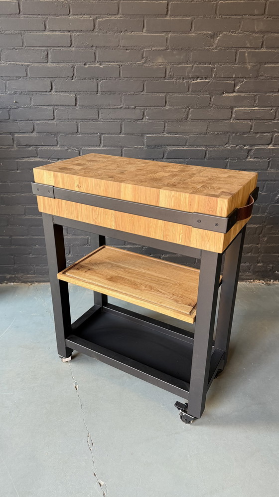 Image 1 of BINCKY VD15 – TROLLEY BUTCHER BLOCK 70X35CM