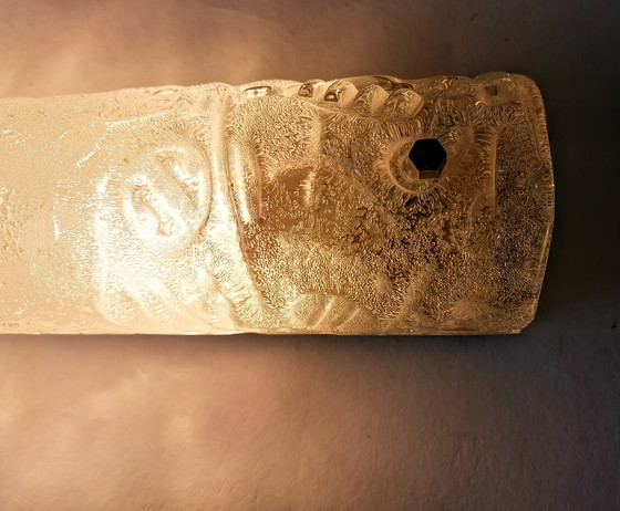 Image 1 of Set di lampade da parete in vetro ghiaccio di metà secolo