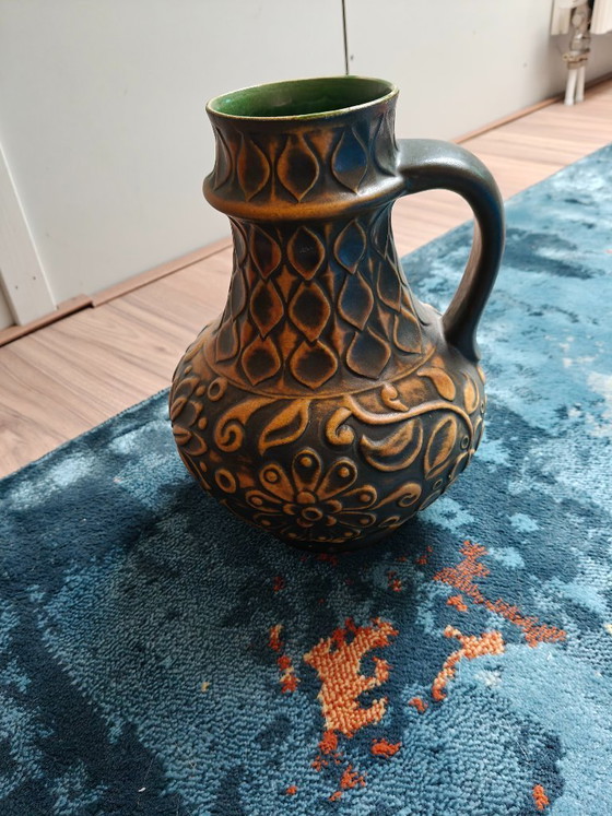 Image 1 of Vintage Bay Keramik vase 608-28, West Germany, Mid Century, Fat Lava style, 1970s ceramics
