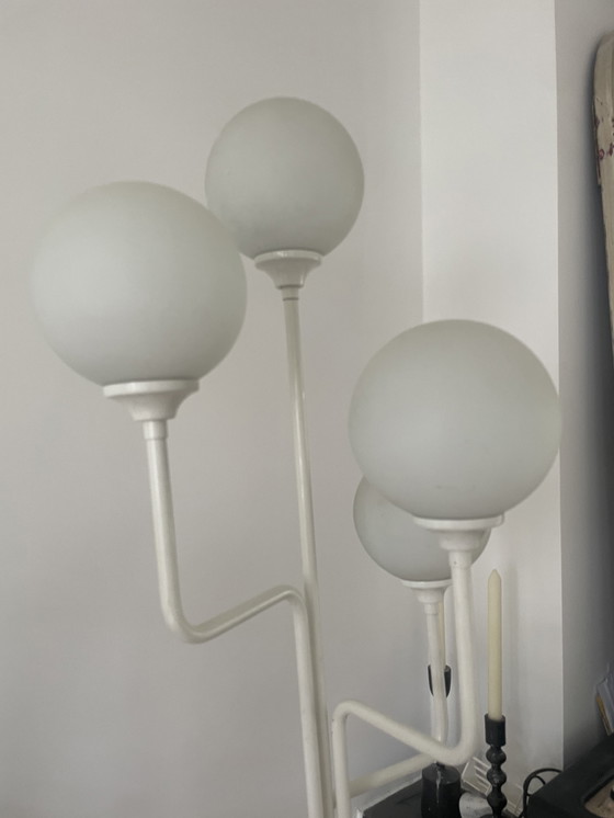 Image 1 of Witte space age lamp met bollen