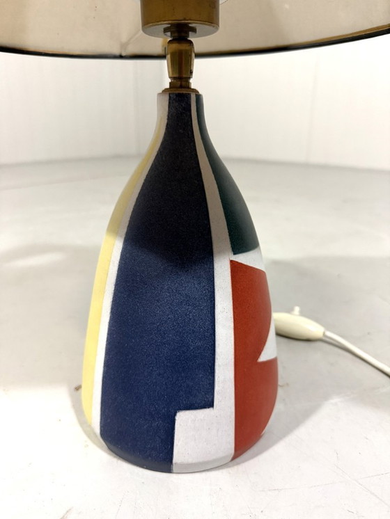 Image 1 of Krösselbach Fayence table lamp by Clare Zänge & Karl-Heinz Löffler 1950's