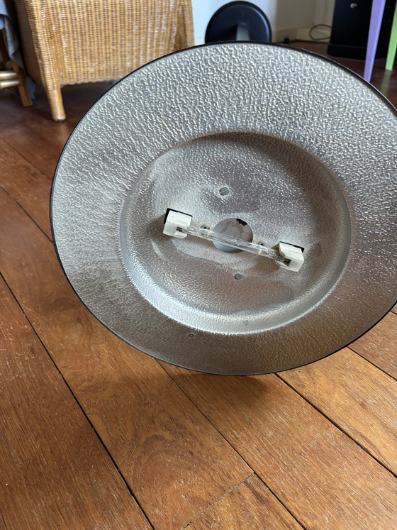 Image 1 of Lampadario di design postmoderno italiano – Acciaio nero minimalista – Circa 1990 – Relco