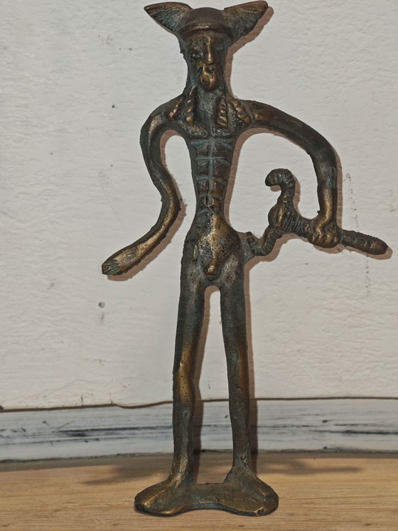 Hermès, Neptune statuette bronze, Sculptures, Vert (photo 5 sur 8)