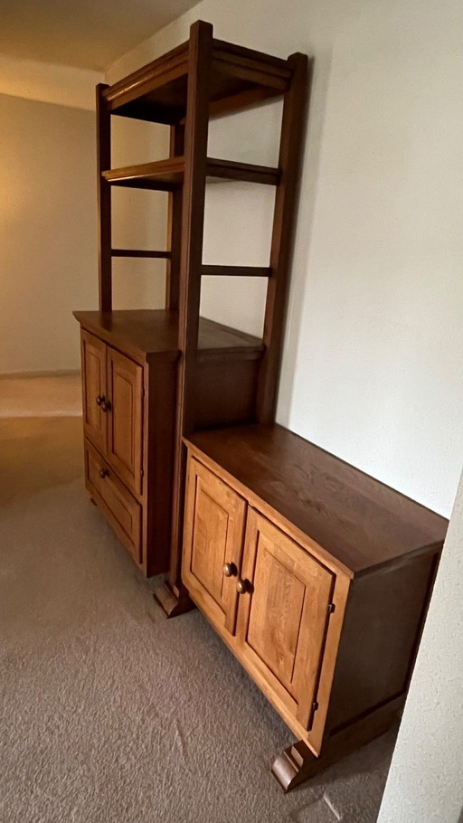 Unieke eiken wandkast met dressoir