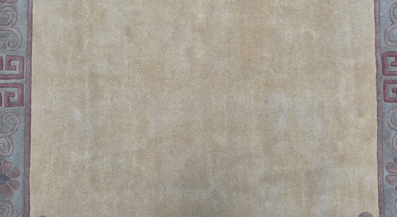Image 1 of Tappeto orientale contemporaneo in lana, fatto a mano, colore giallo tenue, 250x350 cm.