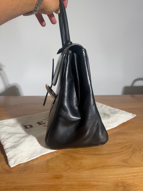 Delvaux Brillant MM Handbag – Black Leather – Top handle bags (photo 4 of 10)