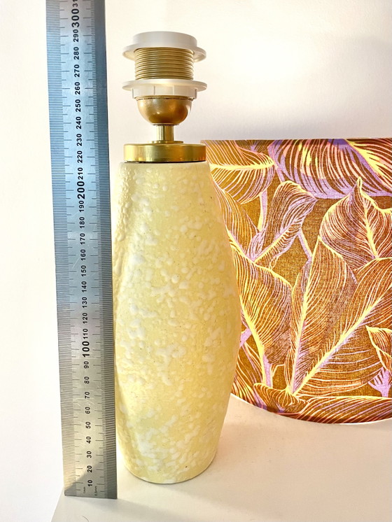 Image 1 of Scheurich table lamp from the 1950s. Upcycled, new shade, cordless.