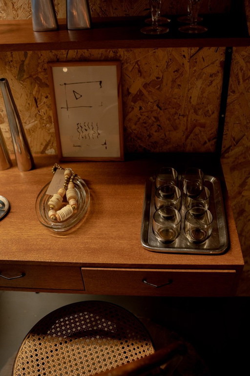 Armoire murale vintage - étagère - bureau - placard