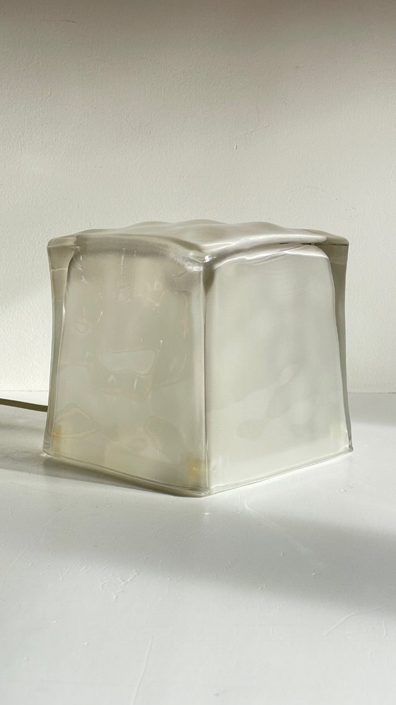Image 1 of Ice Glass Lamp, Vintage Ikea