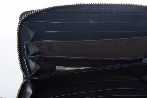 Image 1 of Gucci, monogram web wallet in blue