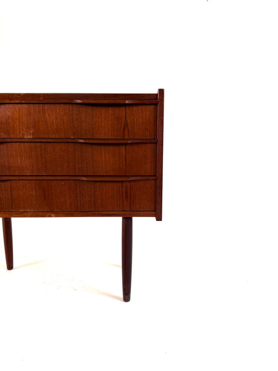 Cassettiera vintage danese in teak anni ‘60, Cassettiere, Legno, Marrone (foto 3 di 7)
