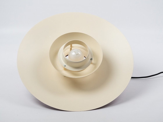 Danish vintage Lyskaer pendant lamp by Bent Nordsted, 1980s, Aluminium, White (photo 8 of 10)