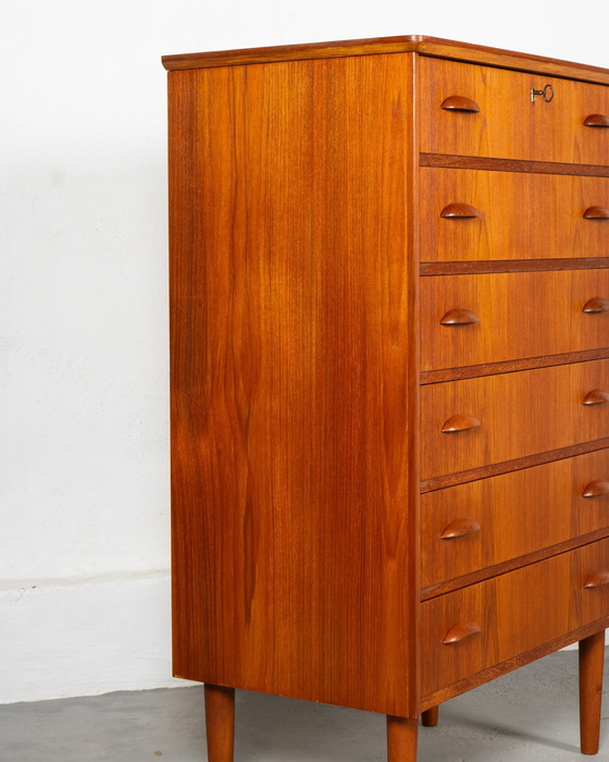 Image 1 of Danish Chest Of Drawers Made Of Teak, 6 Drawers