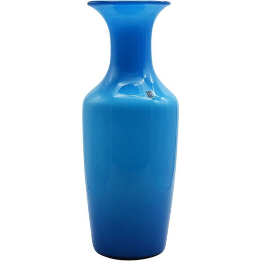Vase Vintage Opalino par Venini, 1970