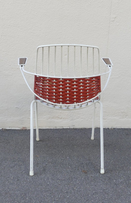 4 Garden Chairs with Armrests Metal Stiegler Marbach 1970s WstaEb – Plastic, Vintage (photo 13 of 17)