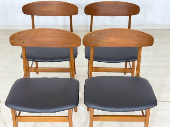 Image 1 of Deense teakhouten stoelen / Vintage eetkamerstoelen / Keukenstoelen / Deense designstoelen