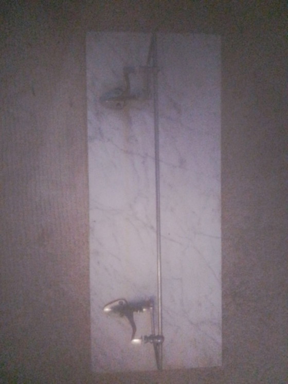 Vintage Scheer Wastafel Facet, Decoratieve objecten, Marmer, Chroom, Wit (foto 5 van 5)
