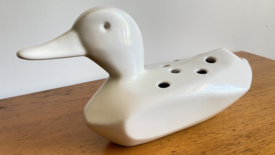 Image 1 of Keramische Bloemenprikker Eend Vaas 80s