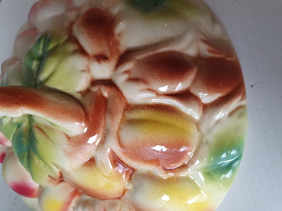 Image 1 of Precioso frutero antiguo de barbotina, St-Clémént Francia