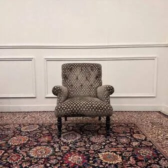 Set Chesterfield Sessel Samt gemustert grau (Foto 13 von 20)