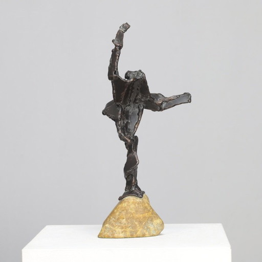 Sculpture en bronze de l'artiste néerlandais Hugo Hol, années 1970