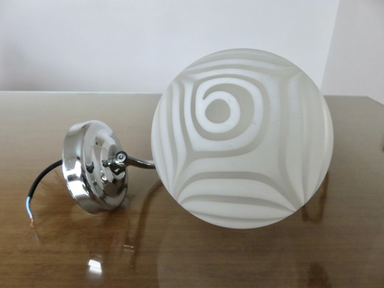 Image 1 of Wall Lamp In Murano Glass And Chromed Metal, 1970