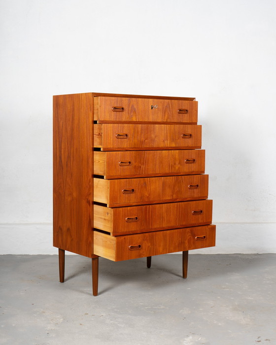 Image 1 of Danish Chest Of Drawers Made Of Teak, Mid Century Modern