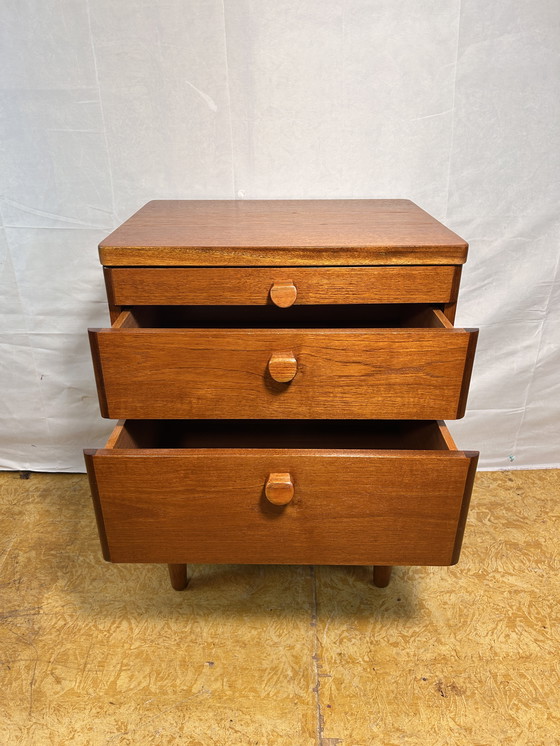 Image 1 of Mid-Century Retro Vintage Teak Small Cabinet by Stag – 1970 Versatile | Compact | Classic British Design