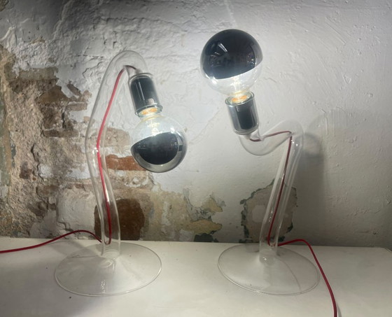Set Filipo 10 lampen - Modiss Design Team - BCN 2012 – Tafellampen, Glass, Textile (photo 2 of 8)