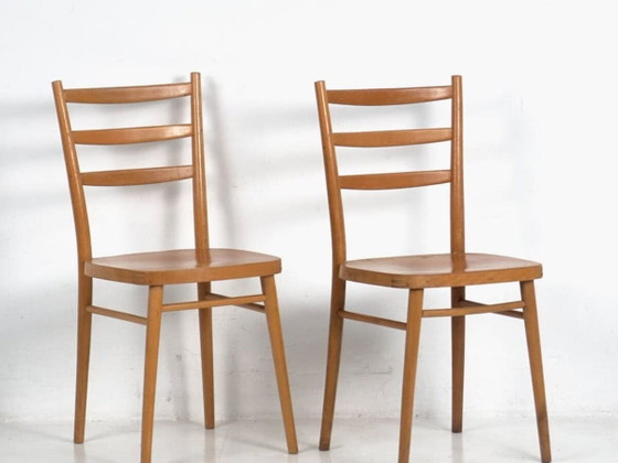 Sedie da pranzo in stile vintage (c.1950). Set di 2 pezzi – Wood, Retro (photo 2 of 9)