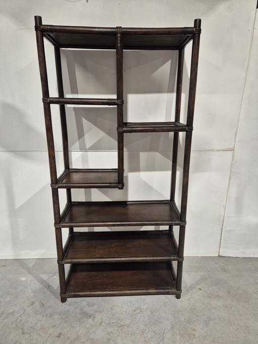 Vintage boho bamboe kast room divider.