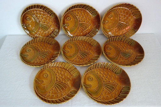 Servicio de pescado para 8 personas, cerámica de Sarreguemines – servies, Ceramic (photo 2 of 19)