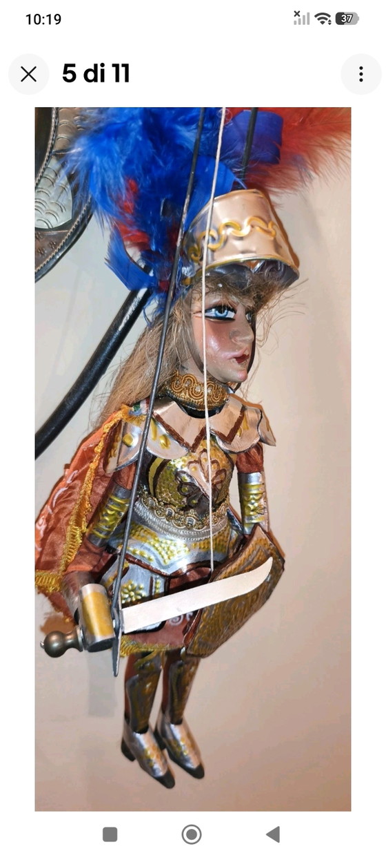 Antique Sicilian Pupo 40cm Hand Decorated. – Decorative Objects, Metal, Textile (photo 5 of 11)