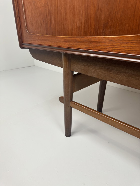 Image 1 of Danish teak sideboard with bar and automatic light - Mid - Century Elegance