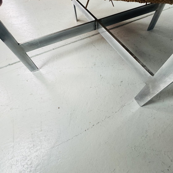 Image 1 of Mesa de centro de los años 70 de cristal, cromo y mimbre