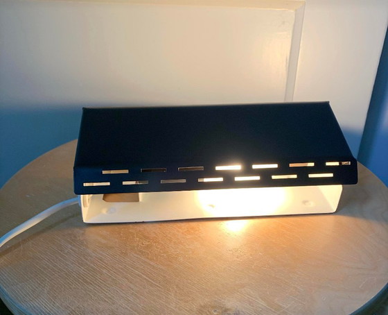 Image 1 of 1970s bedside lamp – dark brown vintage design with rotating shade