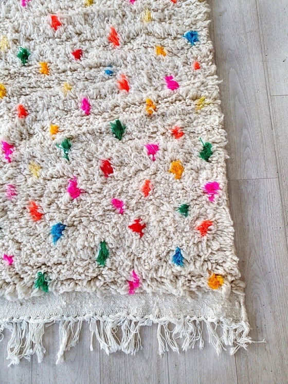 Image 1 of Tapis en laine pure fait main artisanale taille 150/250 cm