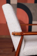 Vintage Lounge Chair Wit Bouclé Mid Century Design