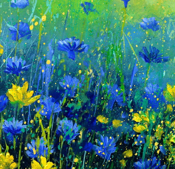 Blue Cornflowers – Paintings & Drawings, Canvas (photo 3 of 5)