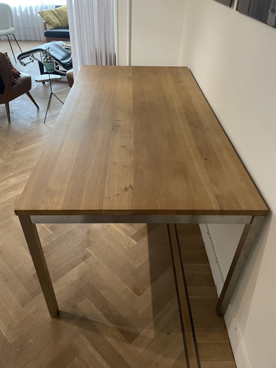 Image 1 of Tavolo da pranzo Ethnocraft con gambe cromate
