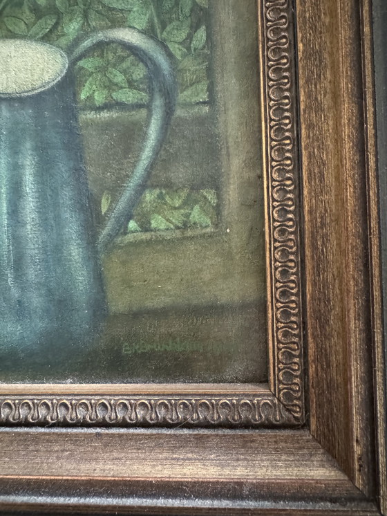 Image 1 of Pintura plegable en el jardín - realismo