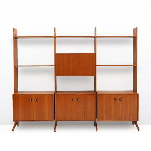 Bibliothèque avec montants en bois par AV Arredamenti Contemporanei, 1960s