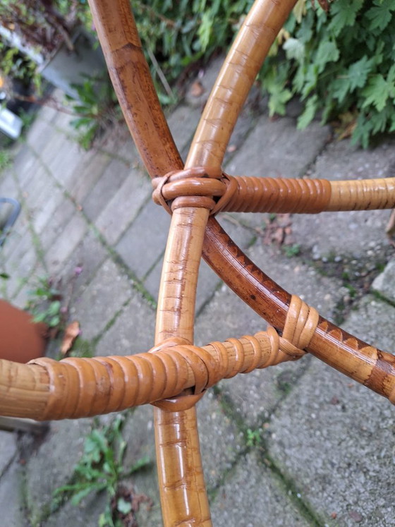 Vintage Jaren 60 Stoel | ROHE Noordwolde | Rotan in Perfecte Staat | – Rohé Noordwolde, Fauteuils, Metal (photo 5 of 10)