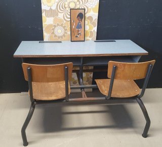 2209 Banc industriel vintage Old School