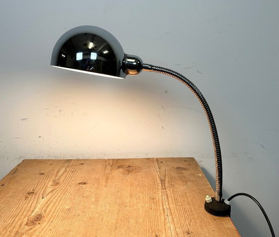Image 1 of Vintage Chrome Italian Gooseneck Table Lamp, 1960s