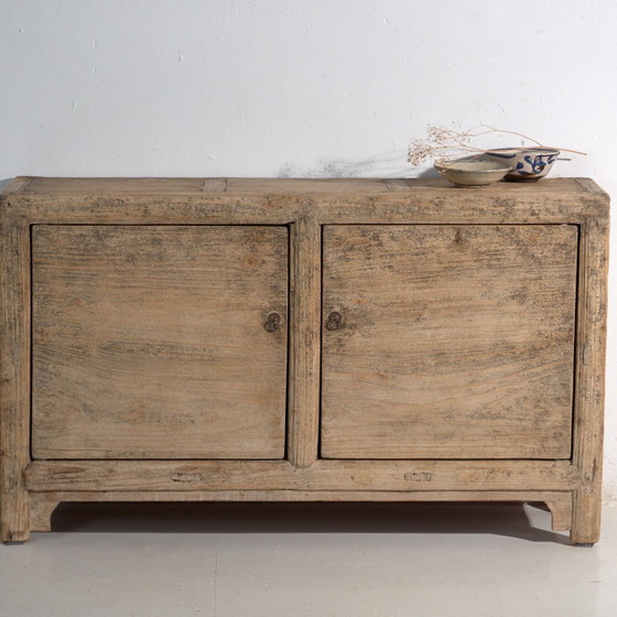 Antique sideboard in elm with two doors – China, circa 1950 – Sideboard cabinet (photo 4 of 40)