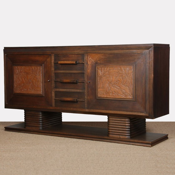 Image 1 of Oak sideboard, French work from the 1940s